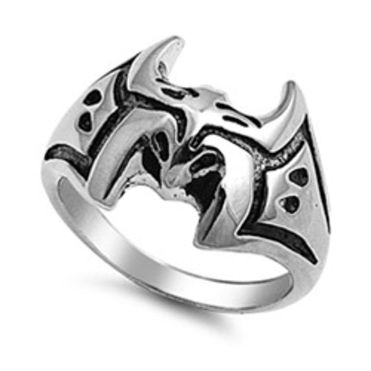 Men's Spider Ring Unique Polished Stainless Steel Band New USA 19mm Sizes 9-14