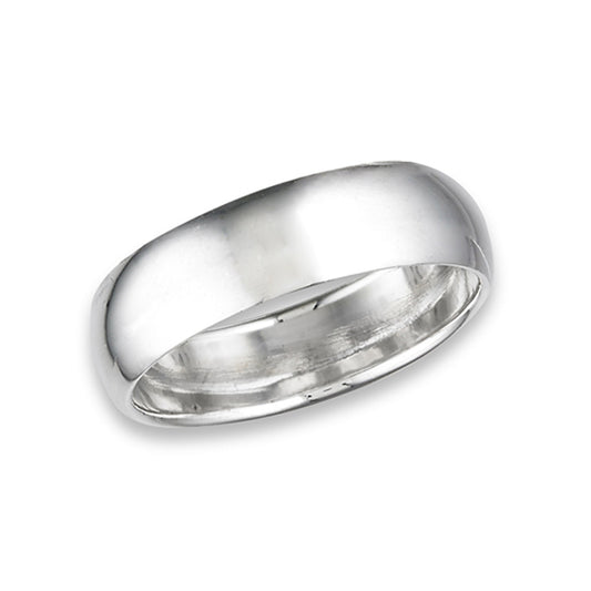 Men's Wedding Band 7mm Classic Wide Ring New .925 Sterling Silver Sizes 6-13