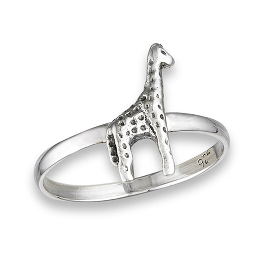 African Giraffe Animal Cute Ring New .925 Sterling Silver Band Sizes 3-8