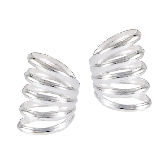 Ear Cuff Gypsy Band Festival Fashion .925 Sterling Silver Bohemian High Polish Earrings