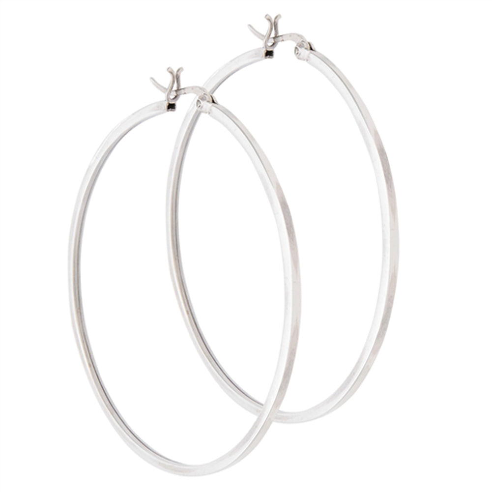 Simple Hoop .925 Sterling Silver Earrings