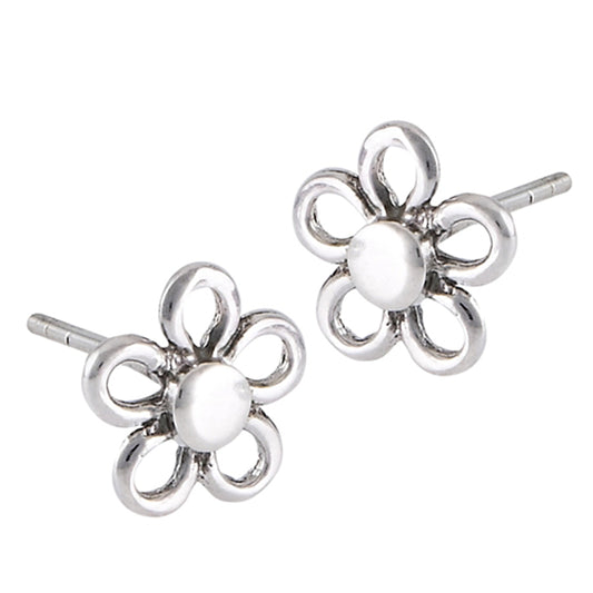 Stud Flower Nature .925 Sterling Silver Floral Daisy Stud Earrings