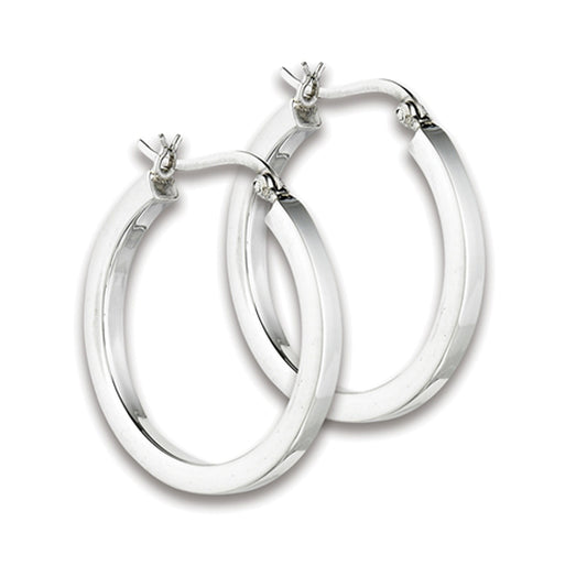 Infinity Hoop Extra Chunky Endless .925 Sterling Silver Bold Continuous Earrings