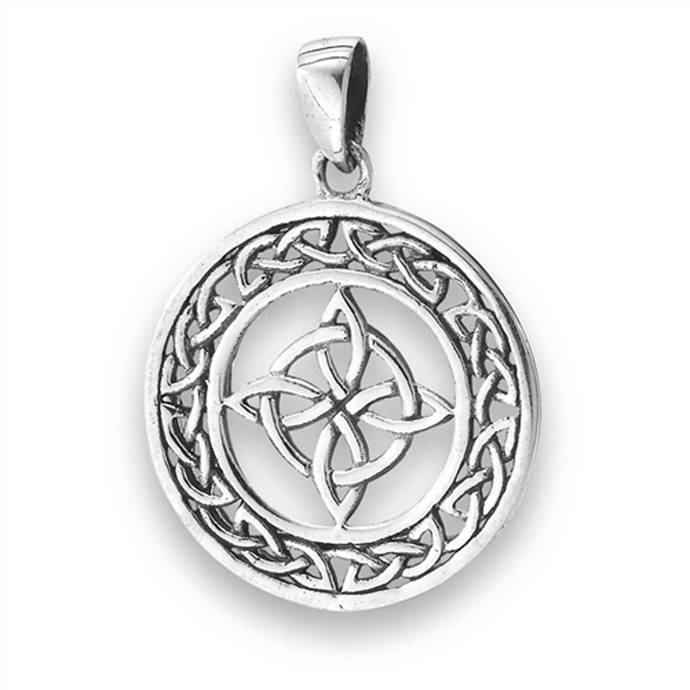 Knot Celtic Pendant .925 Sterling Silver Infinity Band Cross Loop Circle Charm