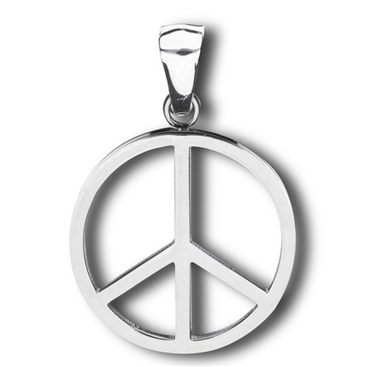 Peace Sign High Polish Pendant Love Unity Classic Charm