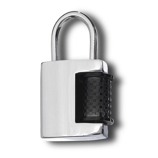 Black Combination Lock Pendant High Polish Sturdy Charm