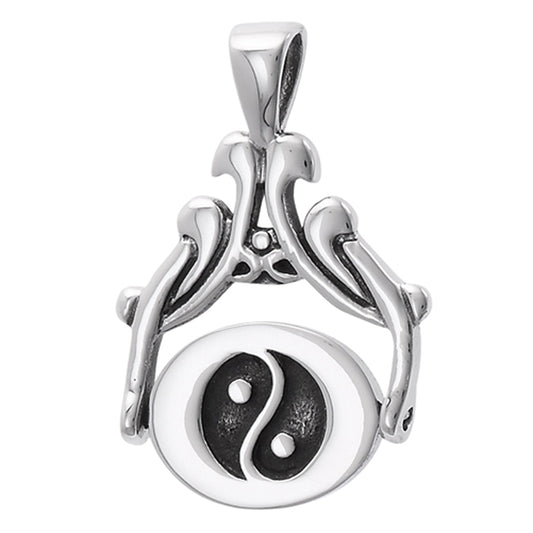 Om Yin Yang Pendant Detailed Eternity Flipper Pendant Weave Charm