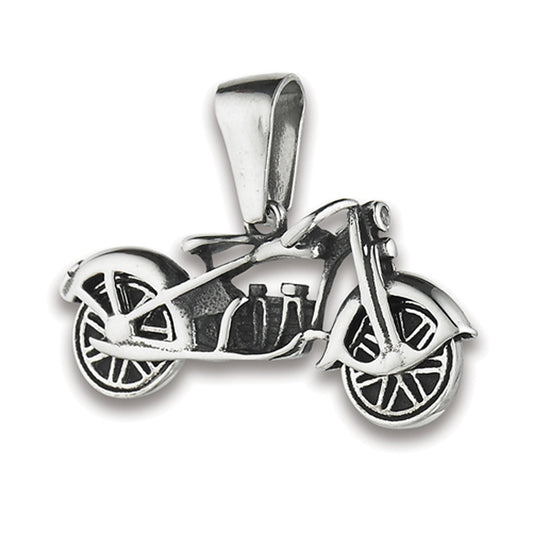 Motorcycle Pendant Biker Gothic Oxidized Charm