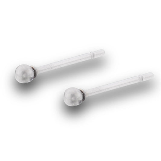 2mm Bead Stud Brush Ball Round Small Basic Stud Earrings