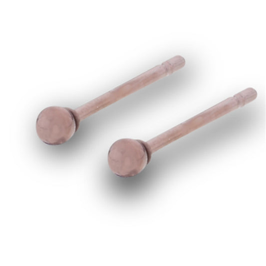 High Polish Coffee Gold-Tone Basic Plain 2mm Ball Stud Classic Stud Stud Earrings