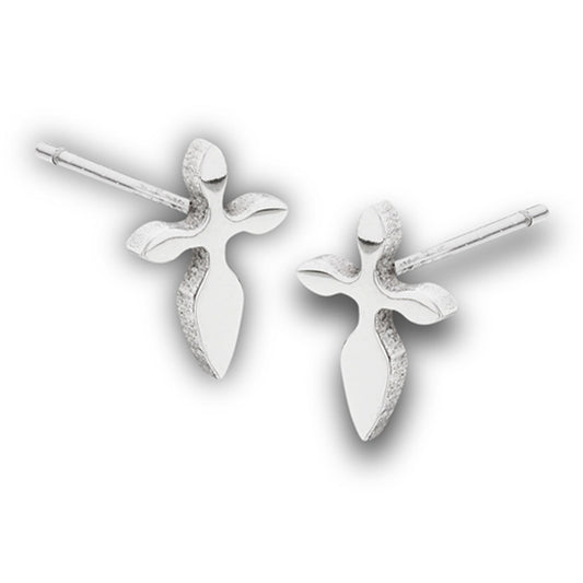 Cross Stud Traditional Classic Religious Stud Earrings