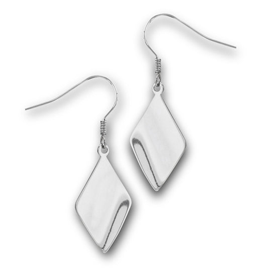 Dangling High Polish Simple Fish-Hook Back Basic Earrings