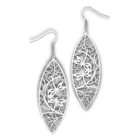 Filigree Dragonfly Detailed Nature Intricate Earrings