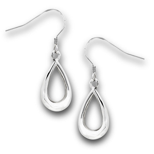 Drop High Polish Dangle Open Simple Earrings