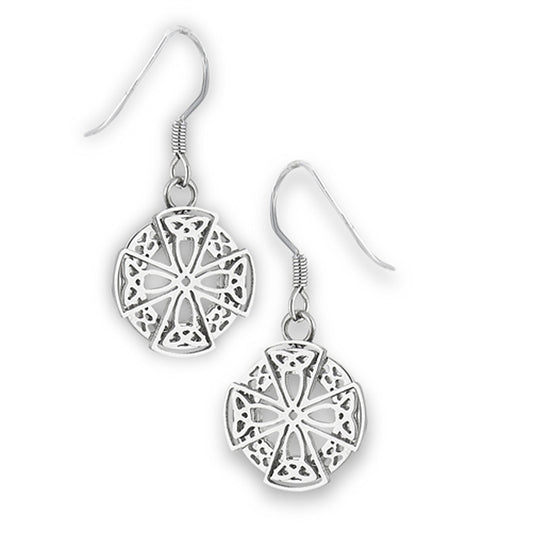 Triquetra Celtic Cross Weave Criss Cross Trinity Knot Interwoven Earrings