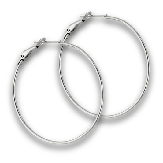 Hoop Simple Thin Unadorned Earrings