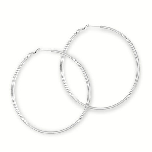 Hoop High Polish Simple Classic Earrings