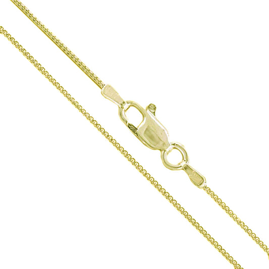 10k Yellow Gold Solid Box Link Chain 1.2mm Necklace