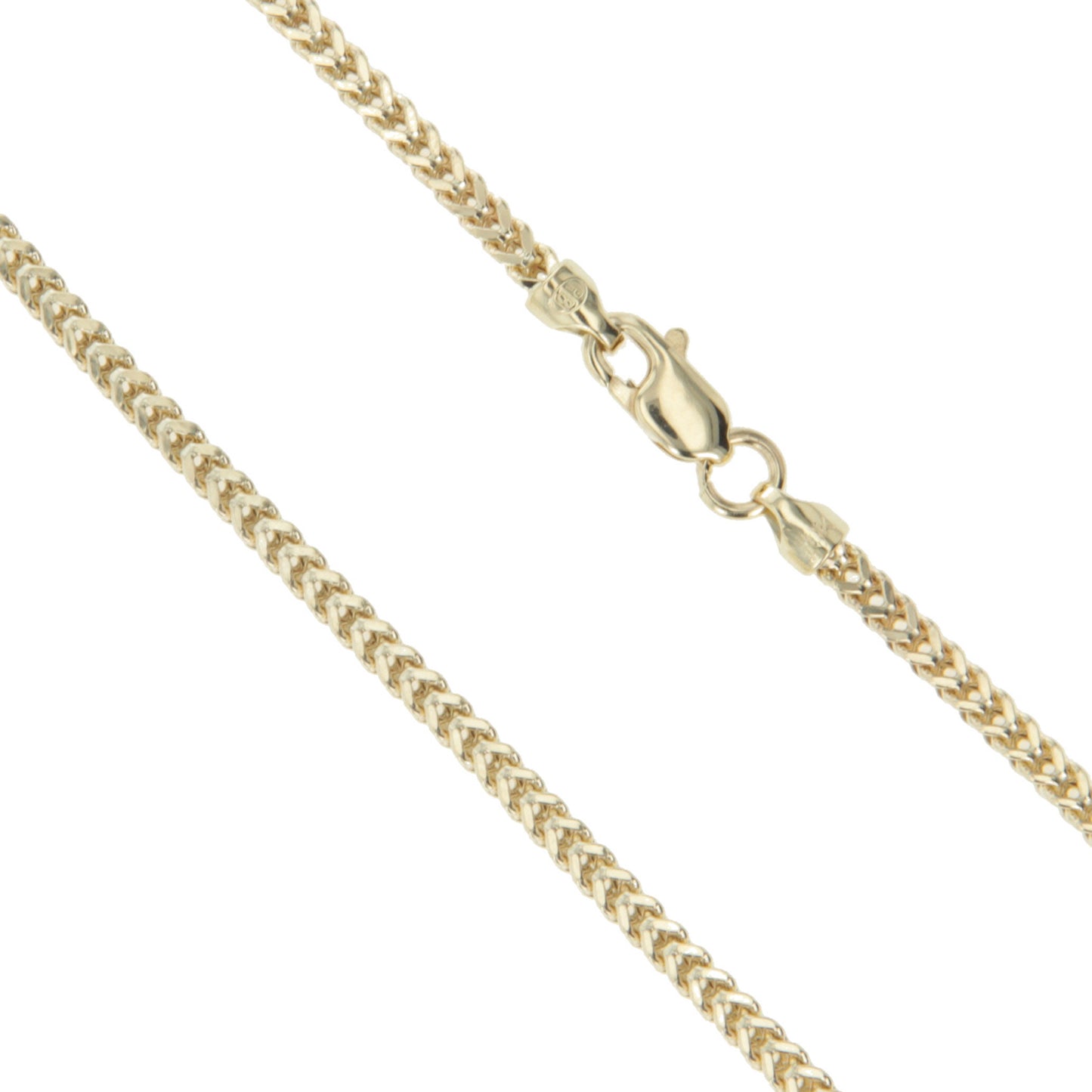 10k Yellow Gold-Hollow Franco Wheat Rope Chain 4.9mm Necklace