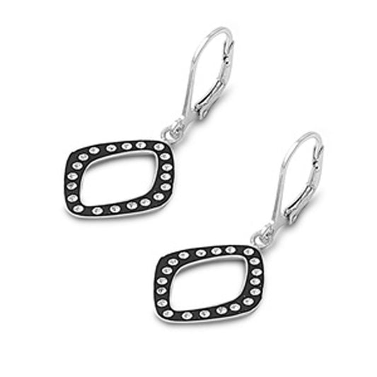 Earrings Clear Simulated CZ .925 Sterling Silver