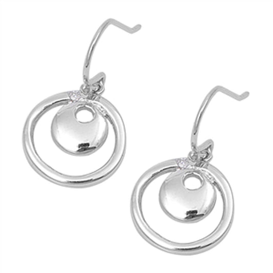 Circle Earrings .925 Sterling Silver