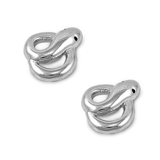Snake Earrings .925 Sterling Silver