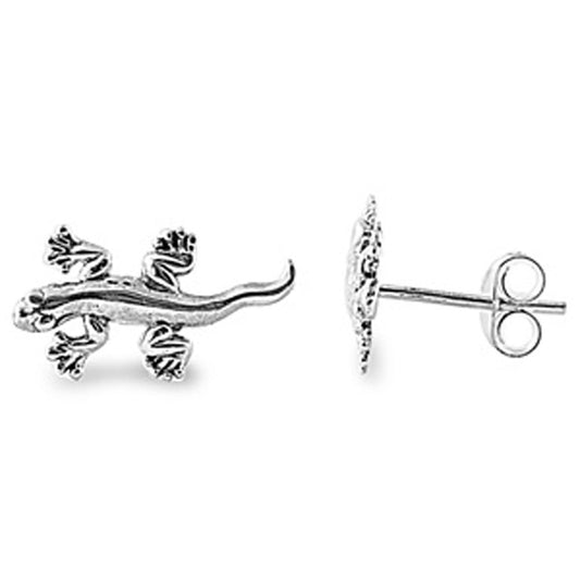 Lizard Stud Earrings .925 Sterling Silver