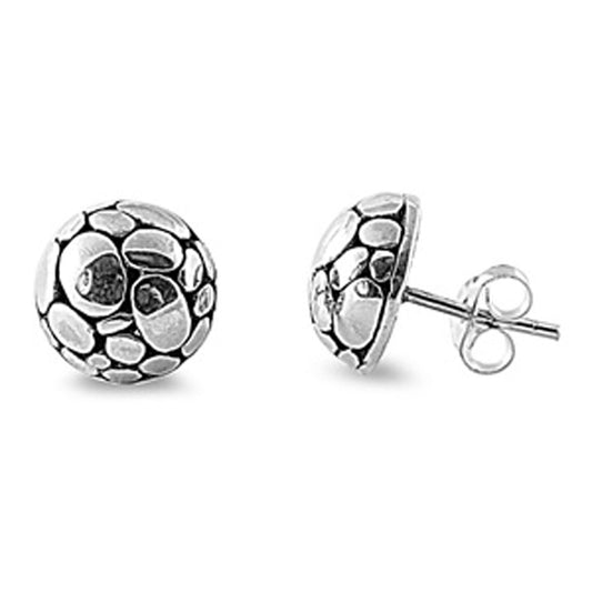 Ball Bubble Earrings .925 Sterling Silver