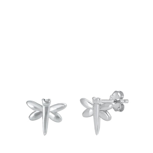 Dragonfly Stud Earrings .925 Sterling Silver