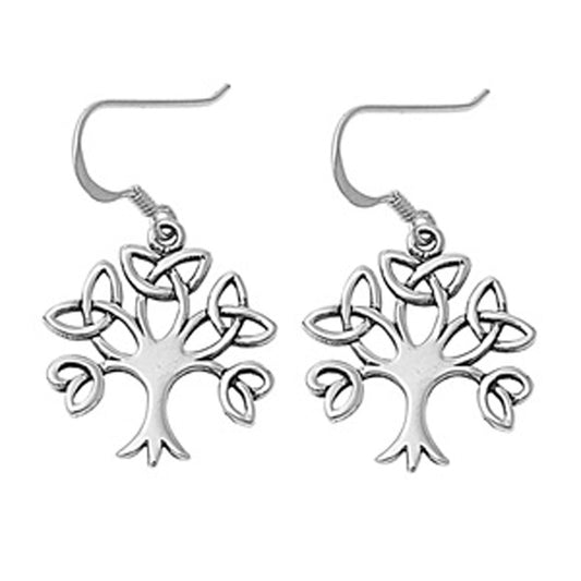 Tree of Life Celtic Knot Earrings .925 Sterling Silver