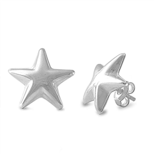 Star Stud Earrings .925 Sterling Silver