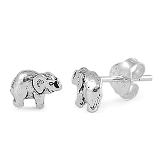Elephant Stud Earrings .925 Sterling Silver