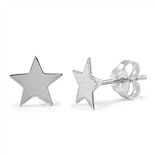 Star Stud Earrings .925 Sterling Silver
