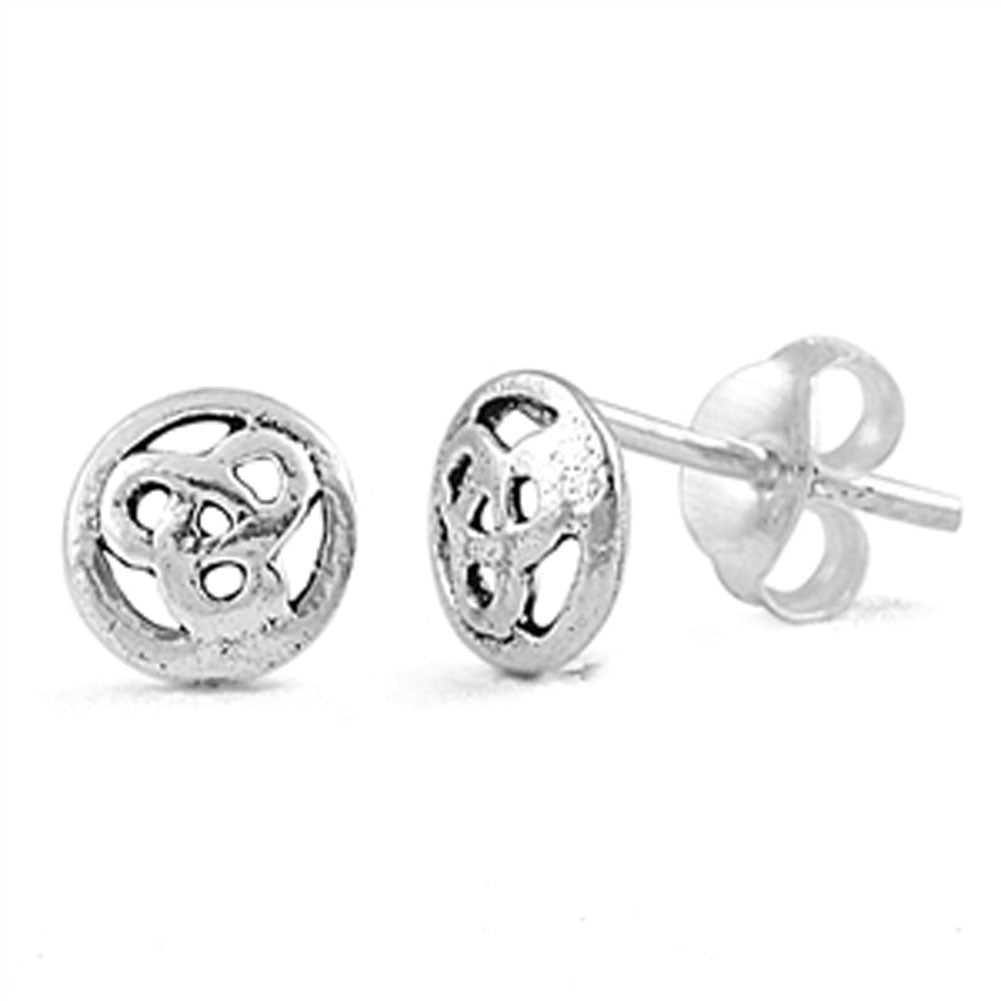 Celtic Knot Stud Earrings .925 Sterling Silver