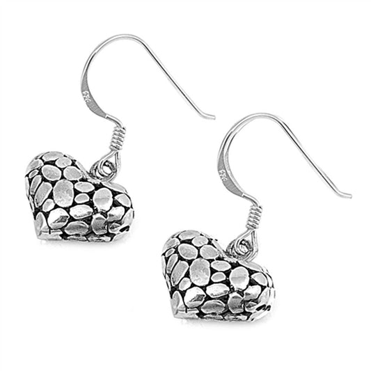 Heart Bubble Earrings .925 Sterling Silver