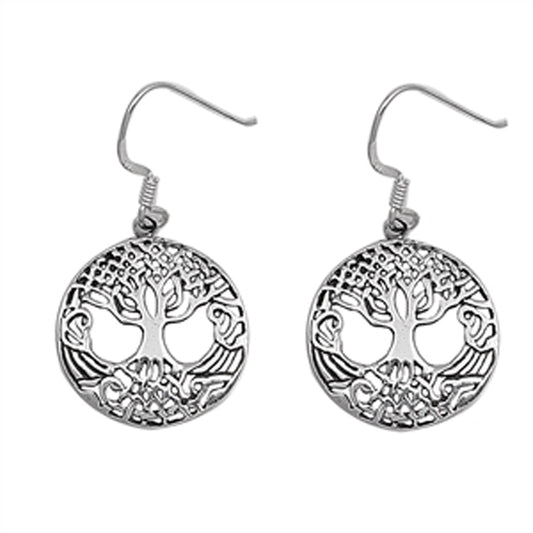 Celtic Knot Weave Tree Of Life Braided Branch .925 Sterling Silver Twisted Root Earrings
