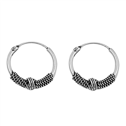 Bali Knot Earrings .925 Sterling Silver