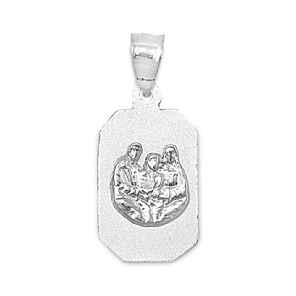 Holy Trinity Pendant .925 Sterling Silver Family Christianity Religious Charm