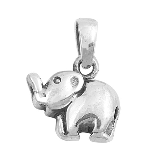 Animal Elephant Pendant .925 Sterling Silver Jungle Cute African Tiny Charm