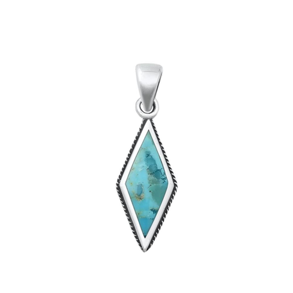 Sterling Silver Fashion Turquoise Pendant Charm 925 New
