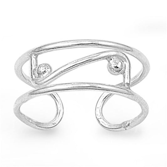 Bar .925 Sterling Silver Toe Ring