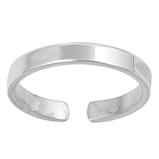2.5mm Flat Band .925 Sterling Silver Toe Ring