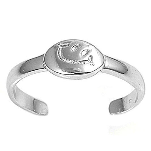 Smiley Face .925 Sterling Silver Toe Ring