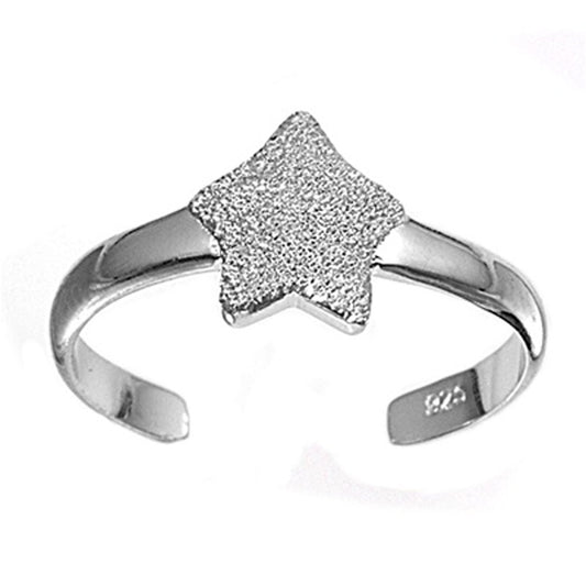 Star Clear Simulated CZ .925 Sterling Silver Toe Ring