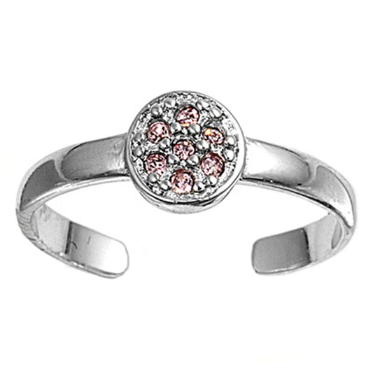 Champagne Simulated CZ .925 Sterling Silver Toe Ring