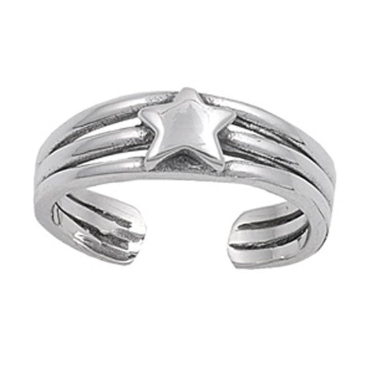 Star .925 Sterling Silver Toe Ring