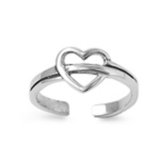 Heart Knot .925 Sterling Silver Toe Ring