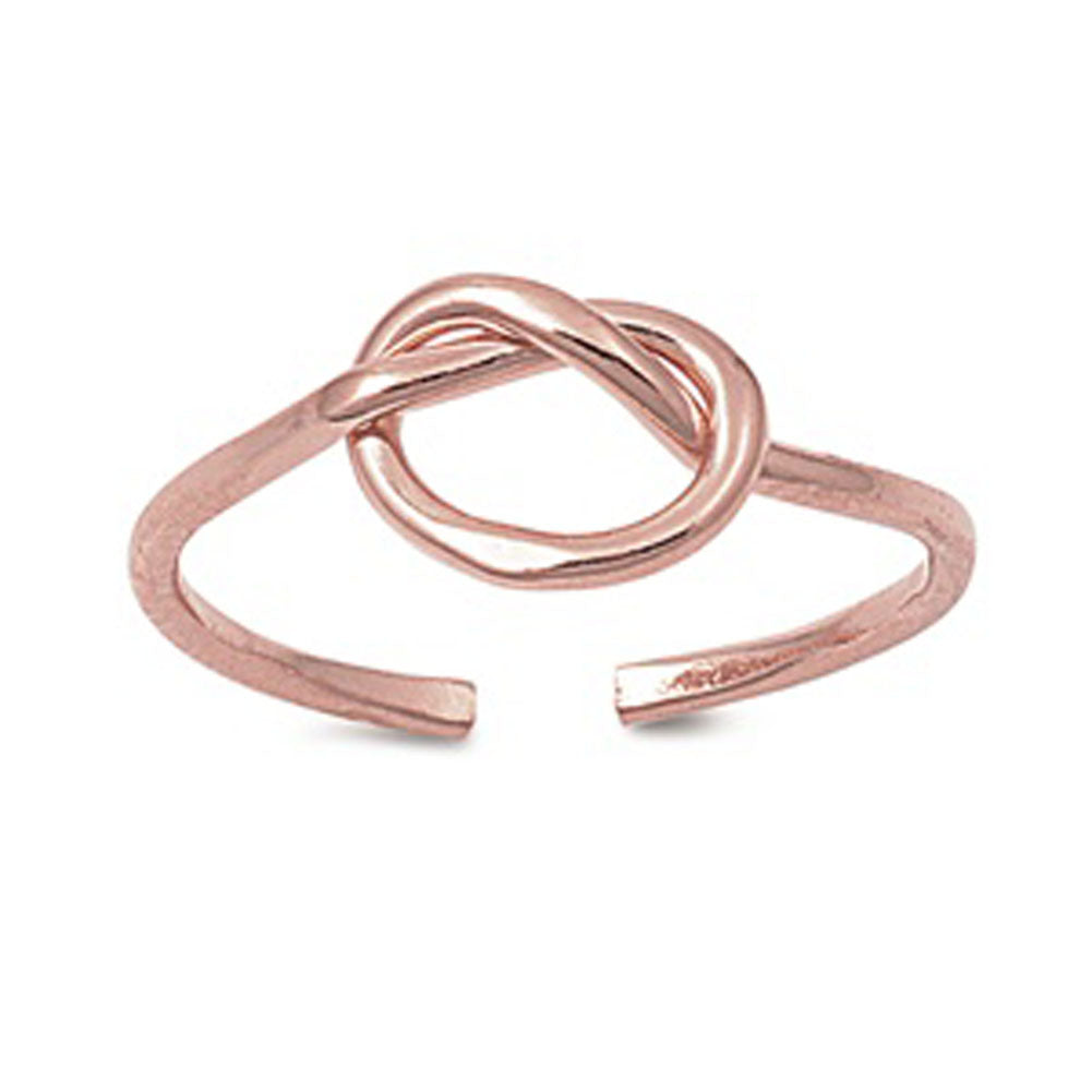Rose Gold-Tone Knot .925 Sterling Silver Toe Ring