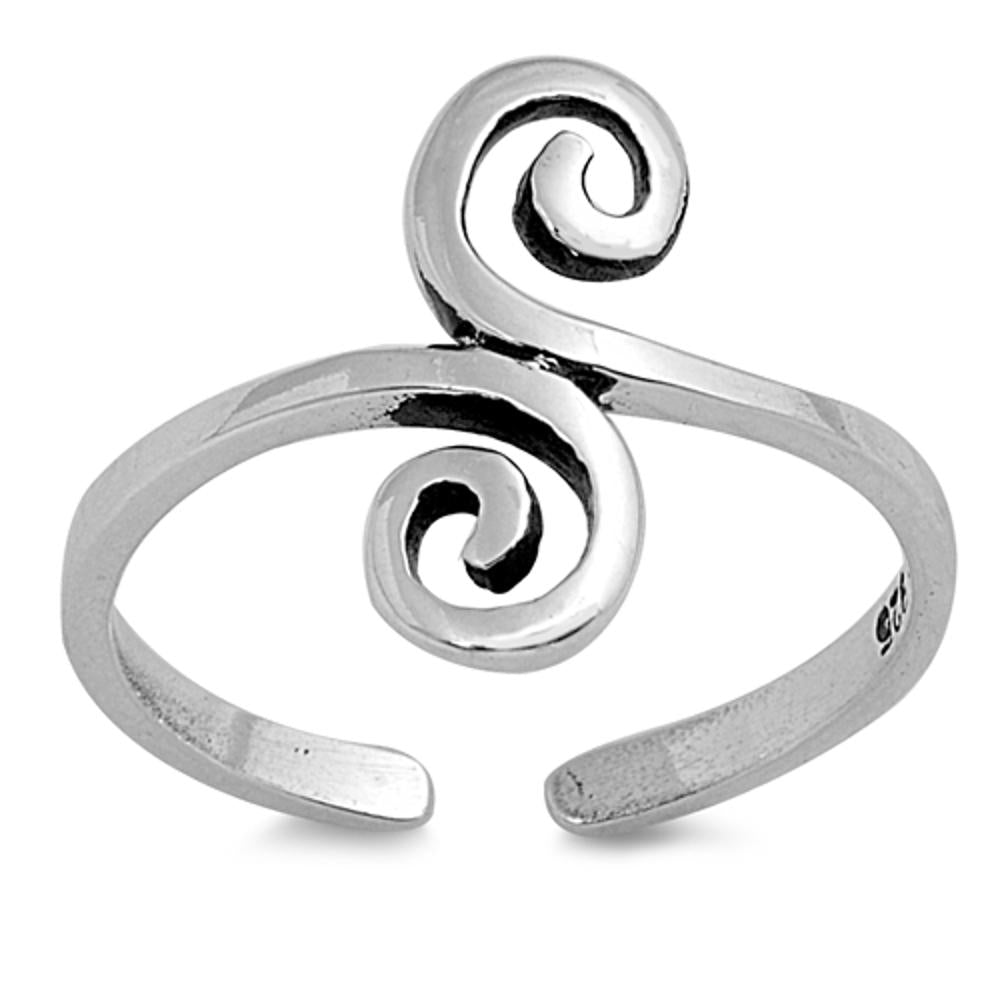 Swirl .925 Sterling Silver Toe Ring