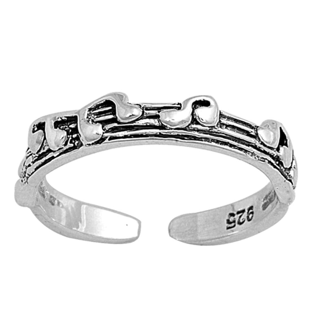 Music Note .925 Sterling Silver Toe Ring